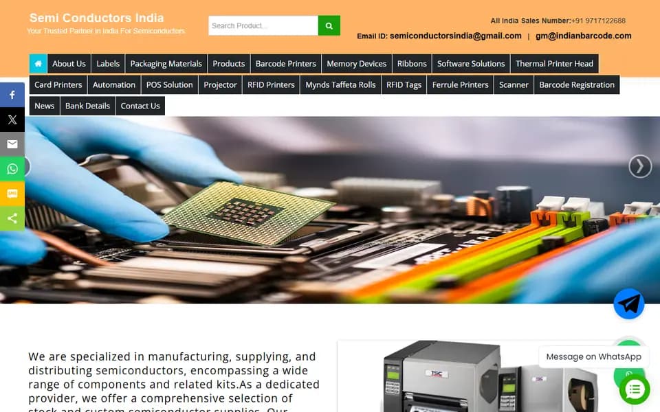 semiconductorsindia.com homepage