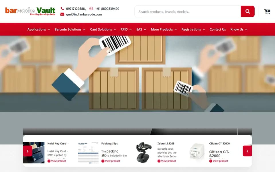 barcodevault.com homepage