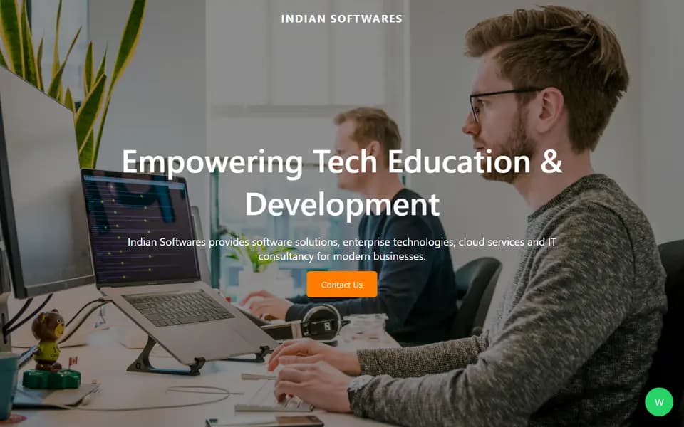 indiansoftwares.in homepage