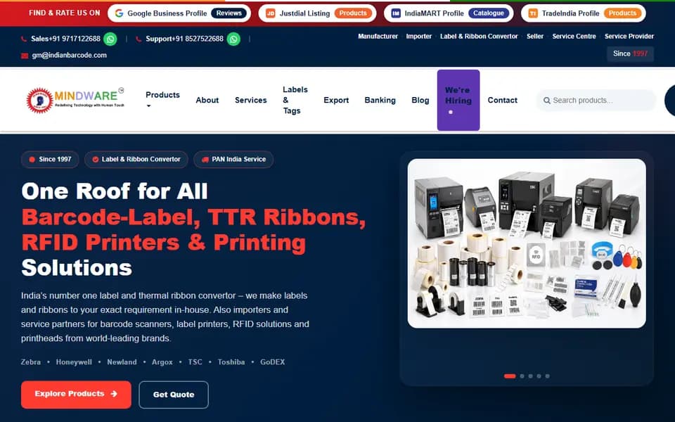 mindwareindia.com homepage